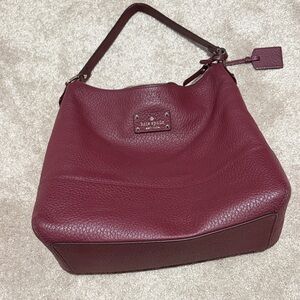 Kate Spade Deep Red Hobo Bag